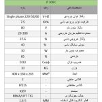 تصویری از جدول مشخصات فنی دستگاه جوش IT 300C شامل ویژگی‌ها و قابلیت‌های کلیدی.