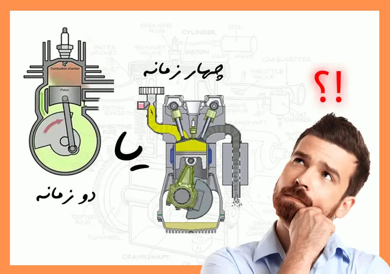 تصویر علف‌زن دوزمانه و چهارزمانه در کنار هم.